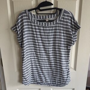 Merona Gray Striped Women's Blouse